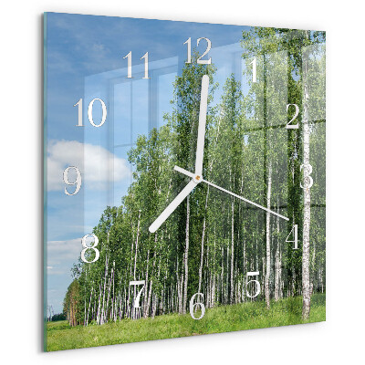 Square wall clock Birches