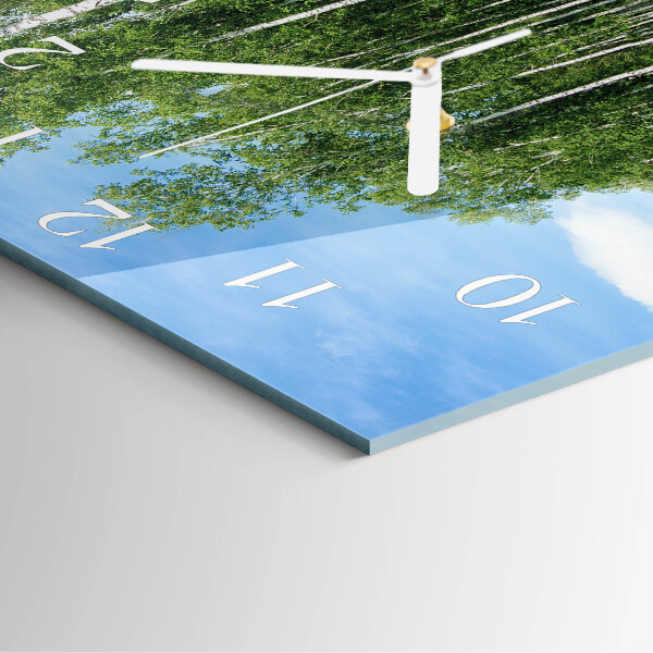 Square wall clock Birches