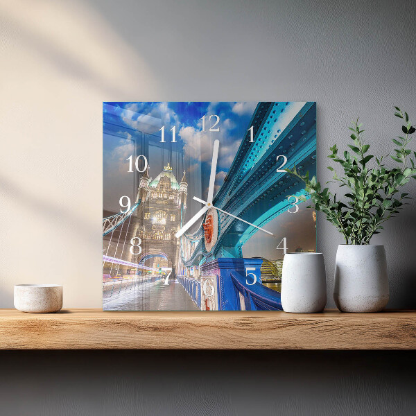 Square wall clock Bridge