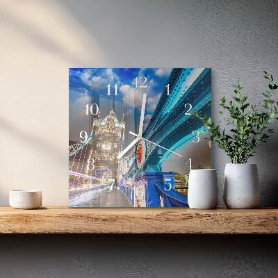 Square wall clock Bridge