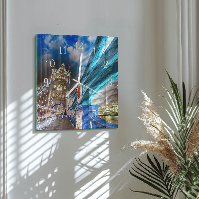 Square wall clock Bridge