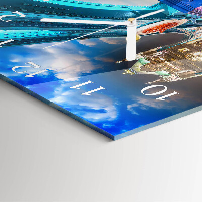 Square wall clock Bridge