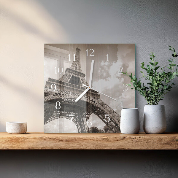 Square wall clock Paris