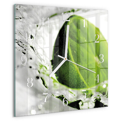 Square wall clock Calcium carbonate