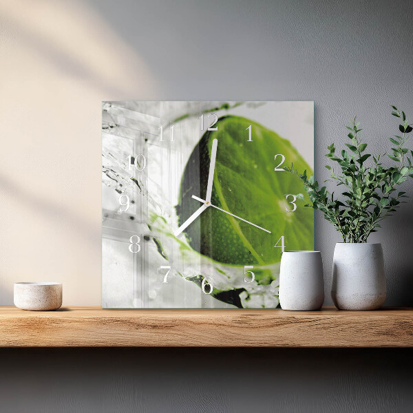 Square wall clock Calcium carbonate