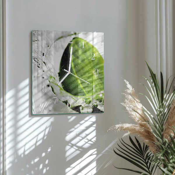 Square wall clock Calcium carbonate