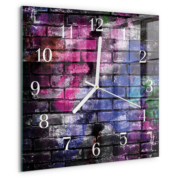 Square wall clock Brick
