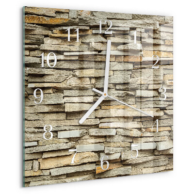 Square wall clock Stones