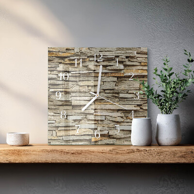 Square wall clock Stones
