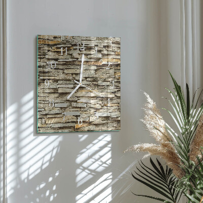 Square wall clock Stones