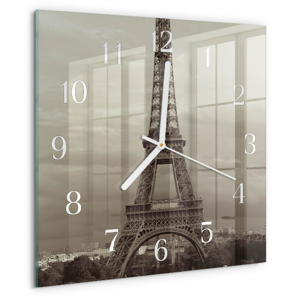 Square wall clock Eiffel Tower
