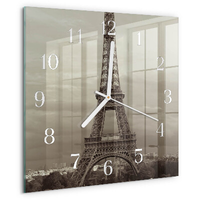 Square wall clock Eiffel Tower