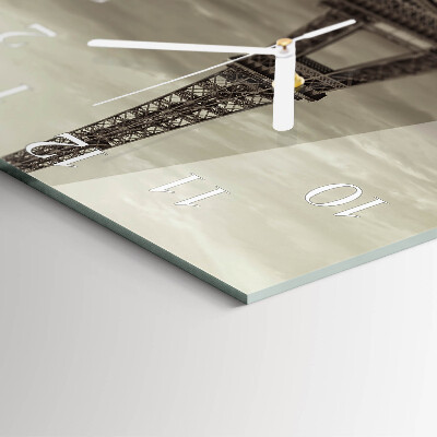 Square wall clock Eiffel Tower