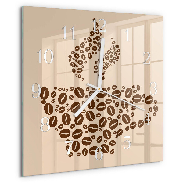 Square wall clock Coffee
