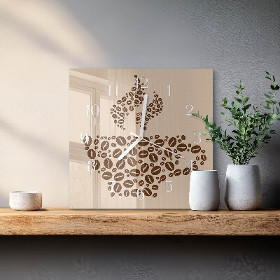 Square wall clock Coffee