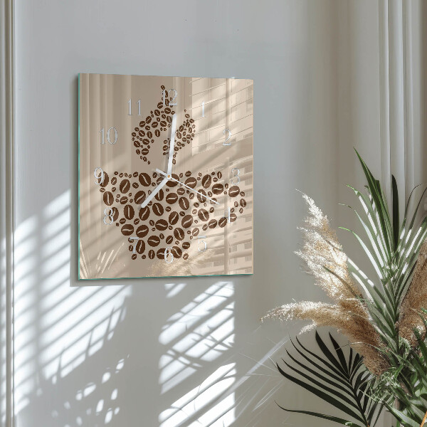 Square wall clock Coffee