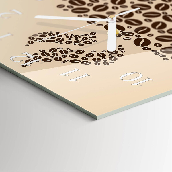 Square wall clock Coffee