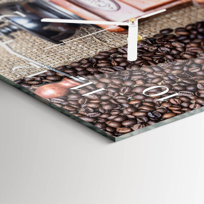Square wall clock Coffee Grinder