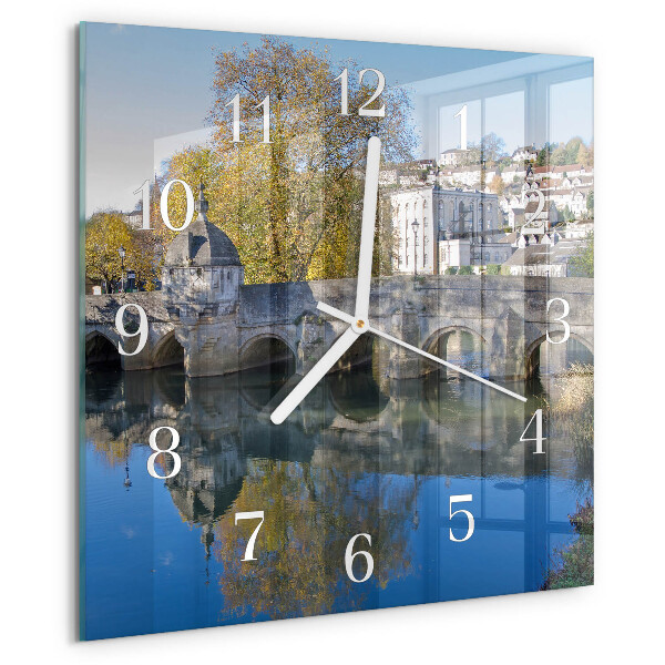 Square wall clock Bridge