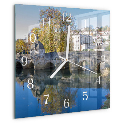 Square wall clock Bridge