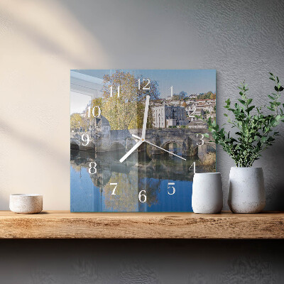 Square wall clock Bridge
