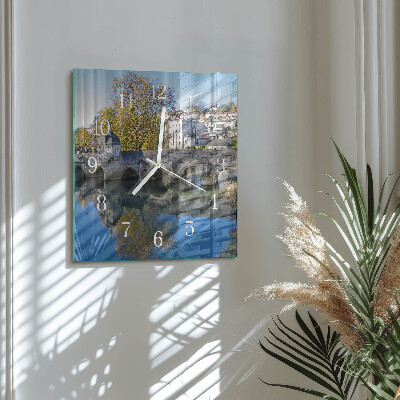 Square wall clock Bridge