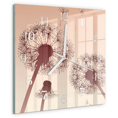 Square wall clock Dandelion