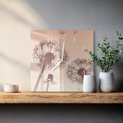 Square wall clock Dandelion