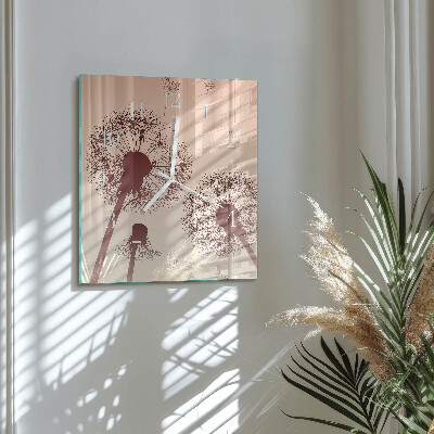 Square wall clock Dandelion