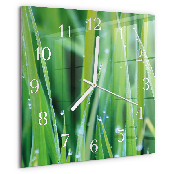 Square wall clock Grass