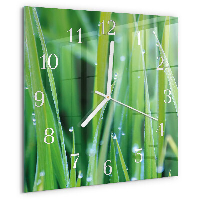 Square wall clock Grass