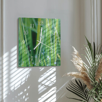 Square wall clock Grass