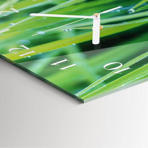 Square wall clock Grass