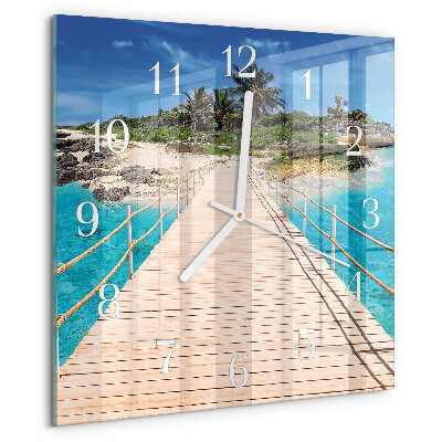Square wall clock Island Bridge