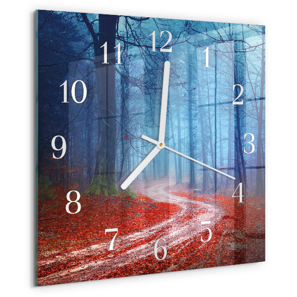 Square wall clock Forest Path