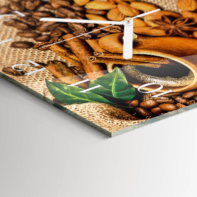 Square wall clock Cinnamon Almonds