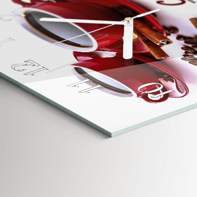 Square wall clock Cup of Coffee