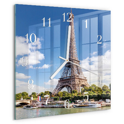 Square wall clock Eiffel Tower