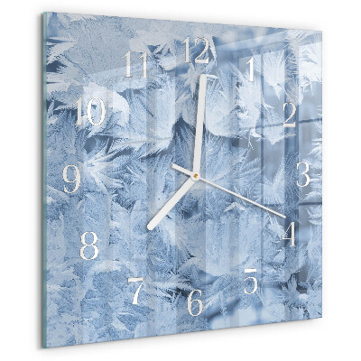 Square wall clock Snowflakes