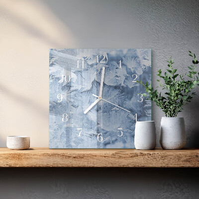 Square wall clock Snowflakes