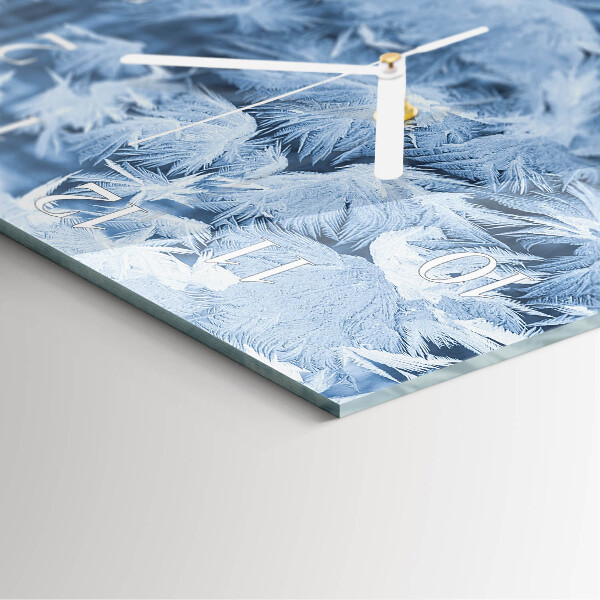 Square wall clock Snowflakes