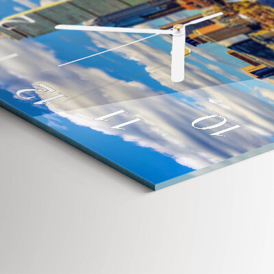 Square wall clock Sailboats