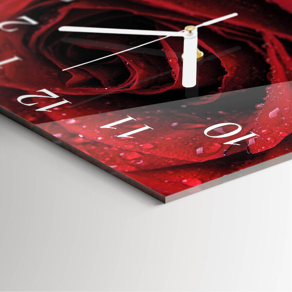 Square wall clock Rose