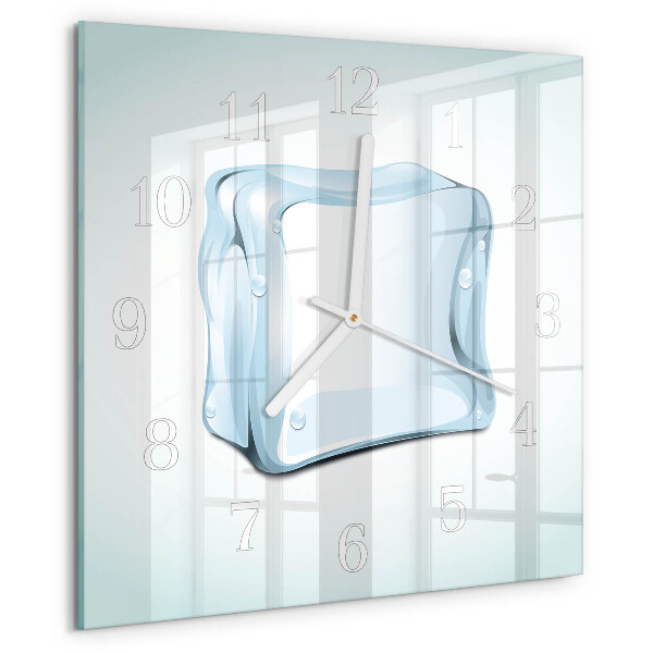 Square wall clock Ice