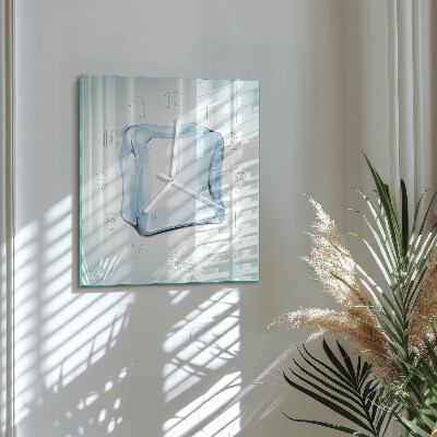 Square wall clock Ice
