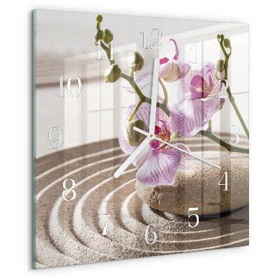 Square wall clock Sand Orchid