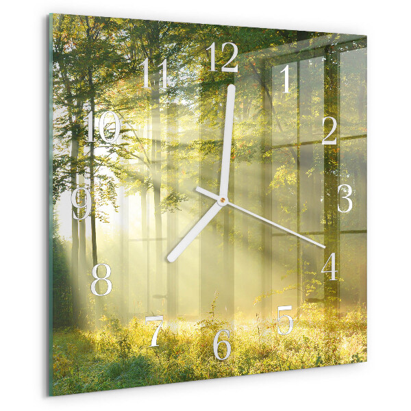 Square wall clock Forest