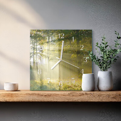 Square wall clock Forest
