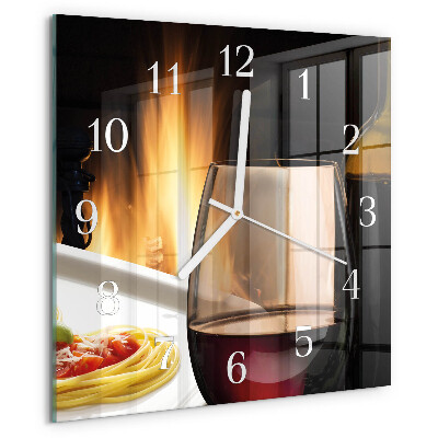 Square wall clock Spaghetti
