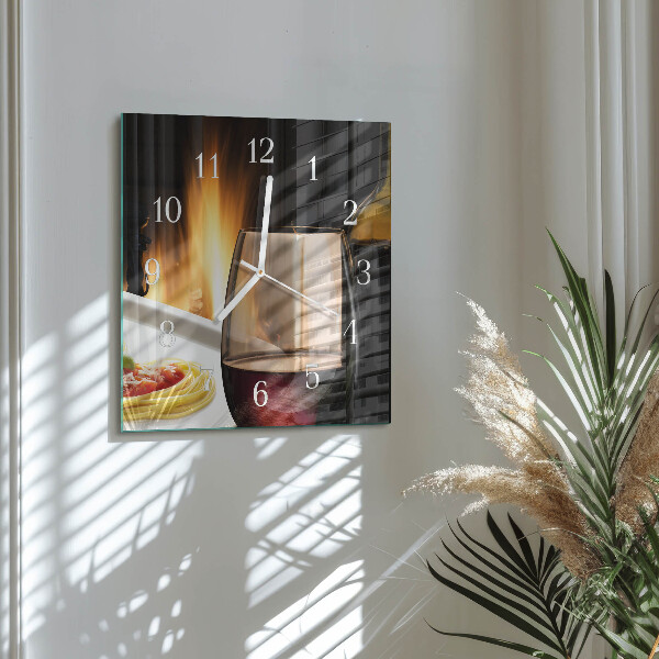 Square wall clock Spaghetti